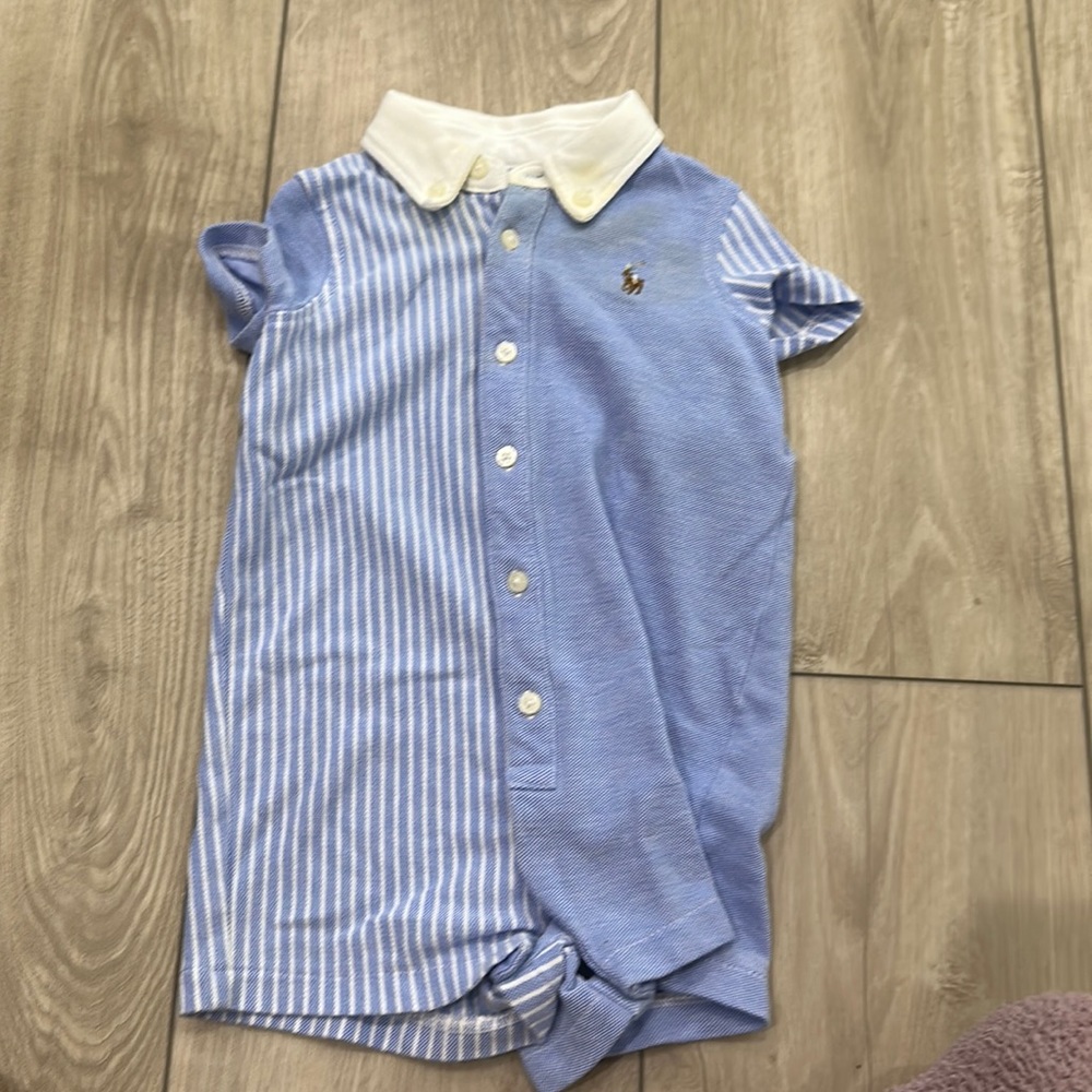 Ralph Lauren baby onesie dress shirt